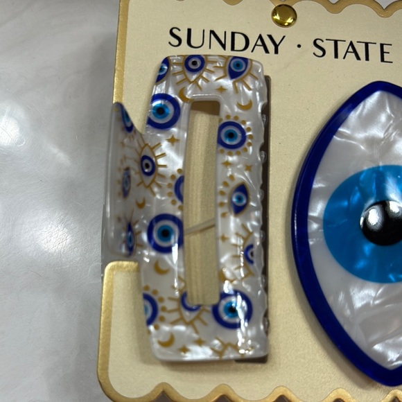 Sunday State Evil Eye Hair Clip Set NIP - Picture 4 of 5